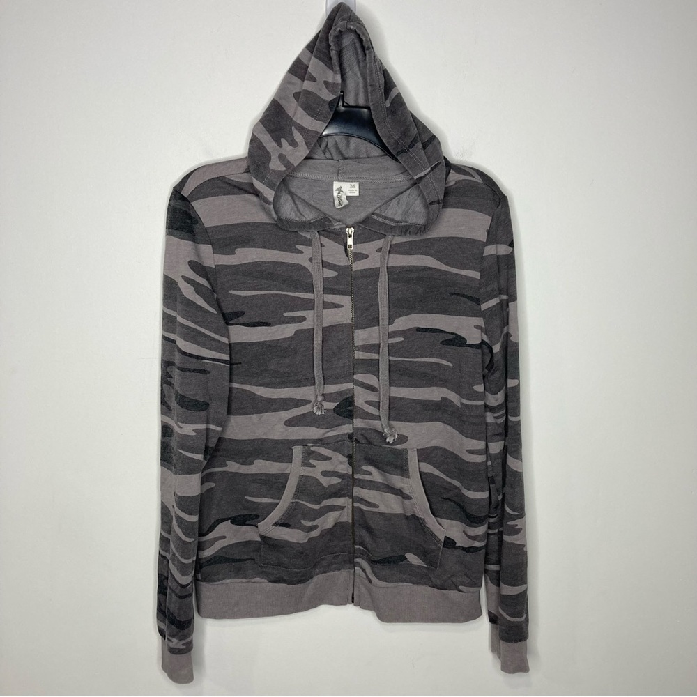 Others Follow‎ gray camouflage full zip jacket size medium